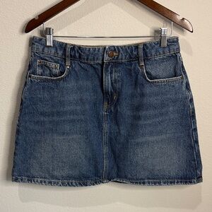 Boden Med Wash Denim Mini Skirt Size 10